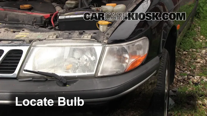1996 Saab 900 SE Turbo 2.0L 4 Cyl. Turbo Convertible (2 Door) Lights Headlight (replace bulb)